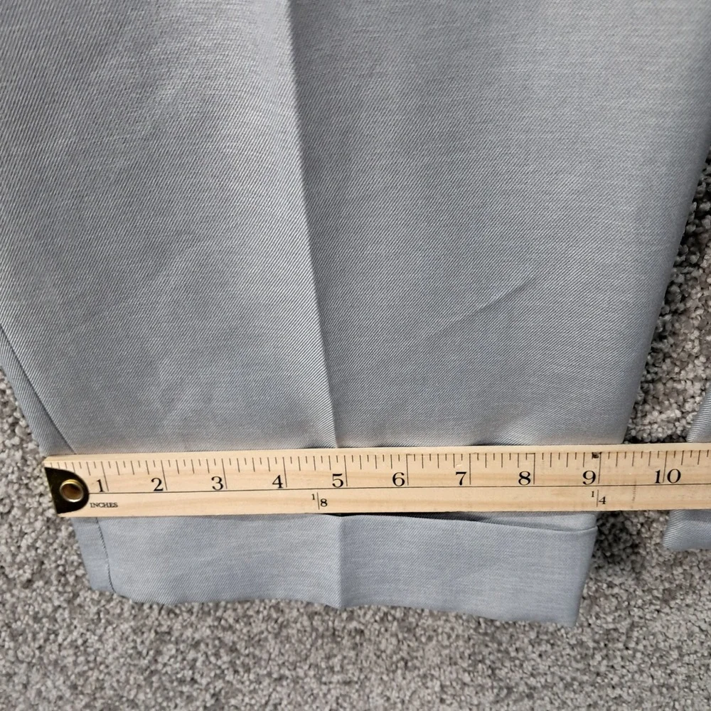 Croft & Barrow Mens Pleated Dress Pants 38x32 Gray Cuffed Straight‎ Leg Trousers